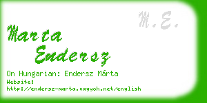 marta endersz business card