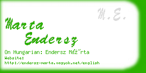 marta endersz business card